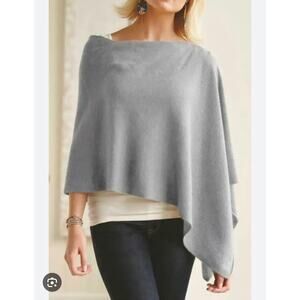 Viva terra cashmere boatneck poncho OS